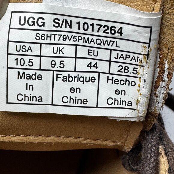 UGG Mens Chukka Boots 10.5 Brown Suede Leather Treadlite Comfort Leather Lined - Picture 2 of 15